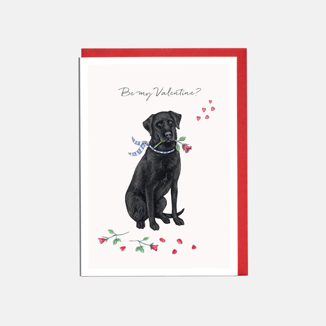 black labrador valentine's day card