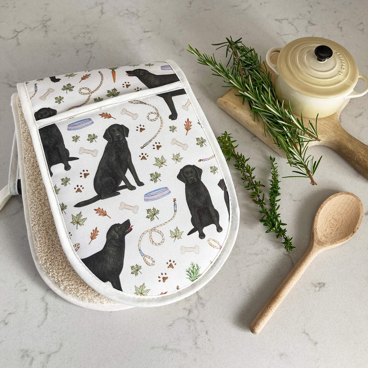 black labrador oven glove