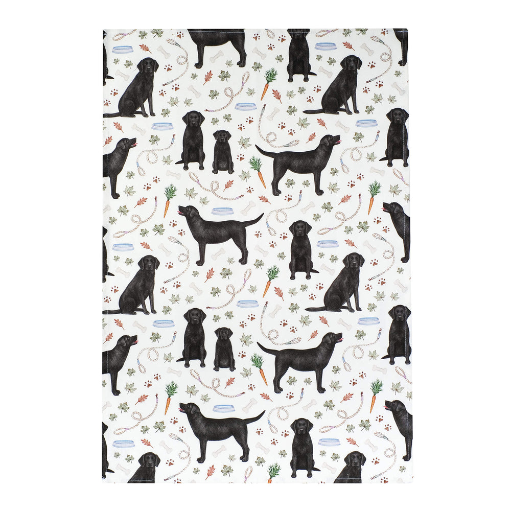 black labrador tea towel 