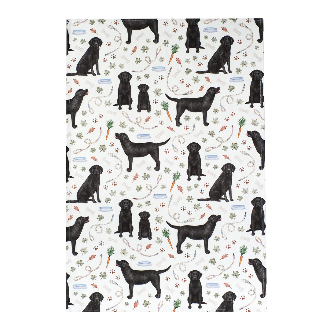 black labrador tea towel 