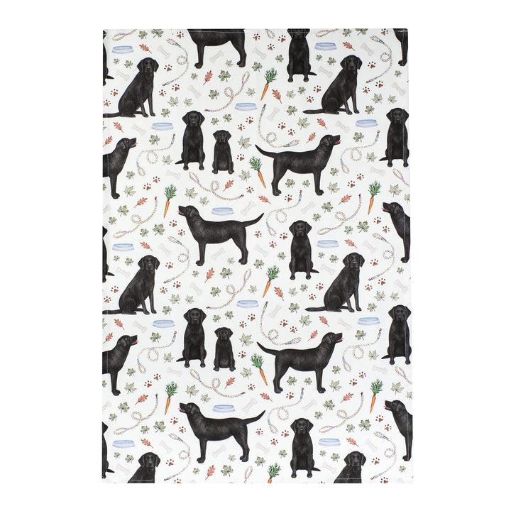 black labrador tea towel 