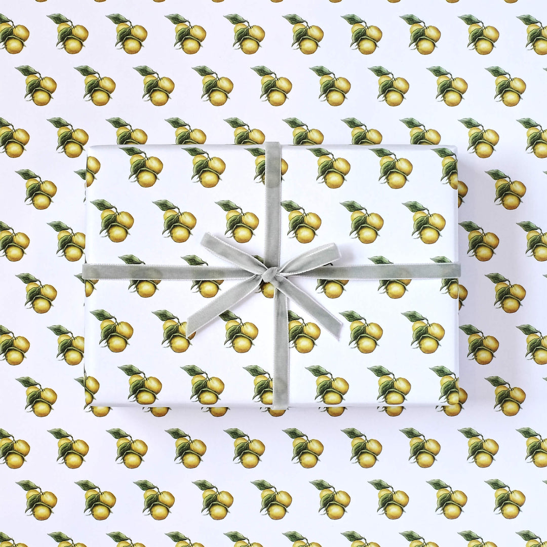 Lemons wrapping paper