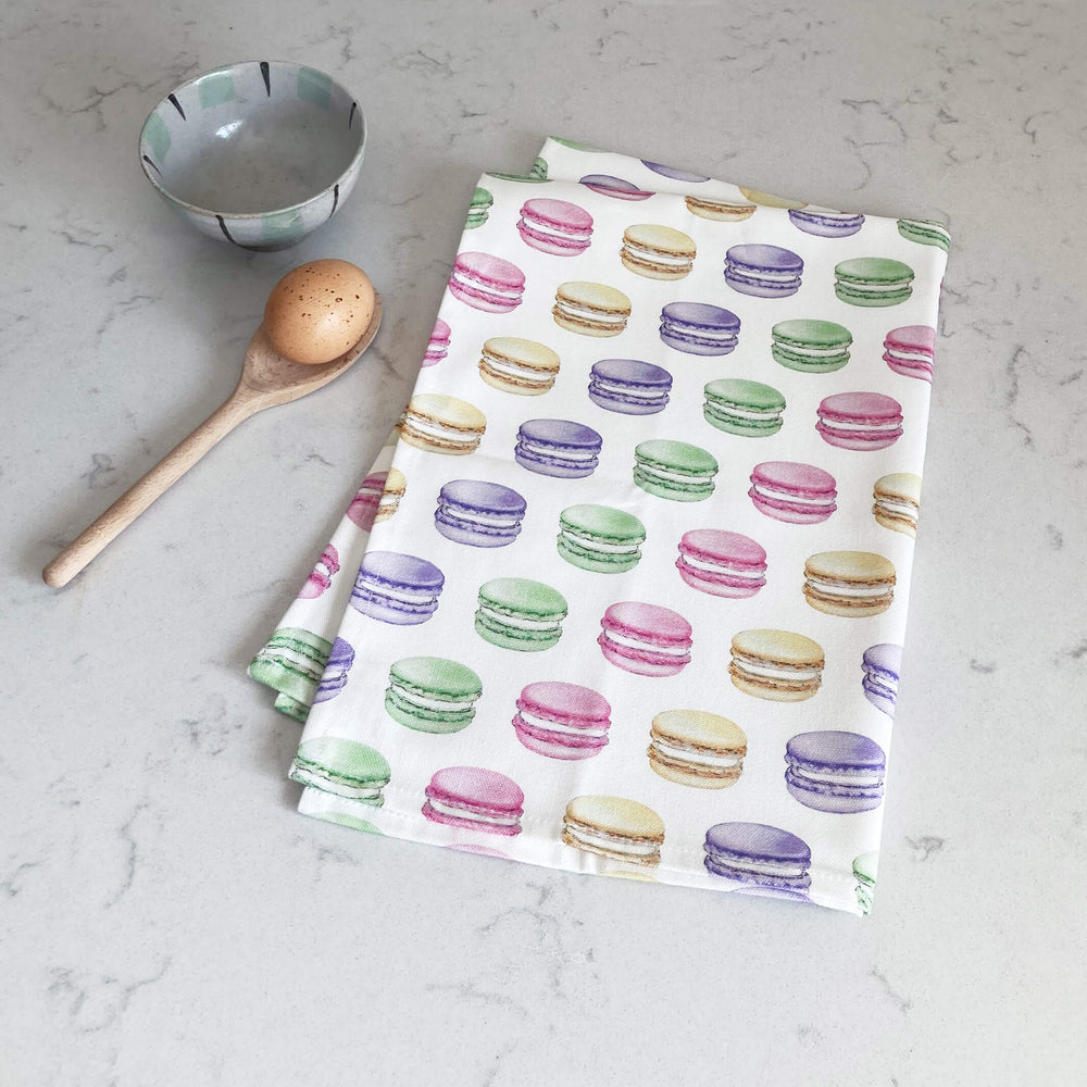 macaron tea towel