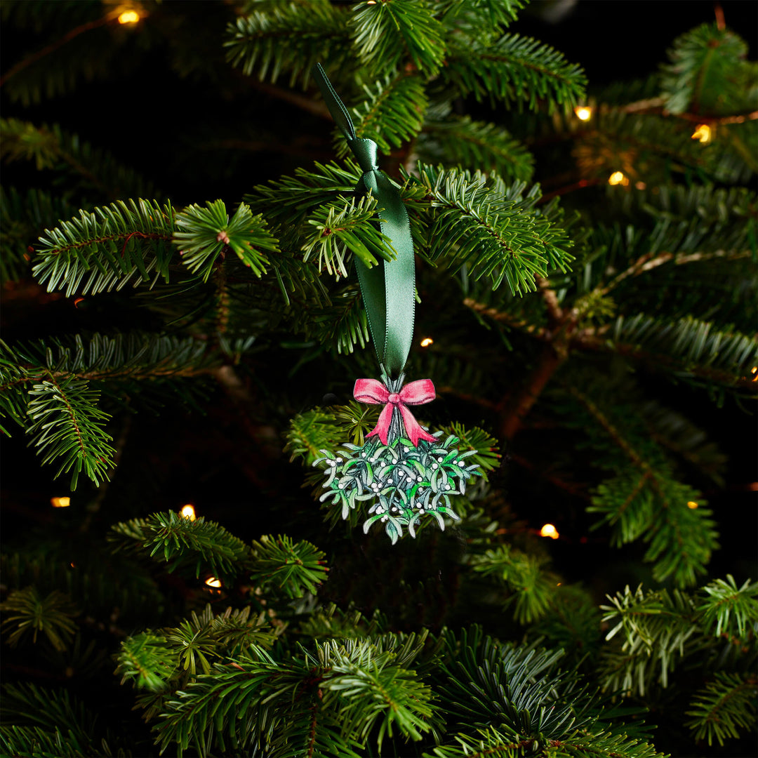 mistletoe christmas tree decoration