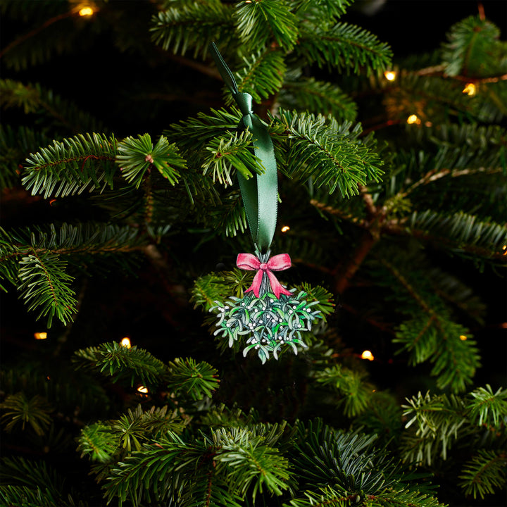 mistletoe christmas tree decoration