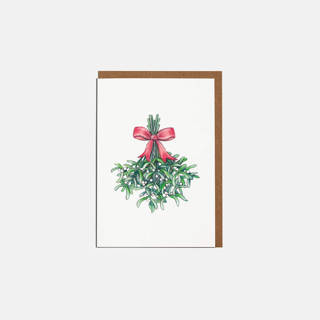 mistletoe mini christmas card