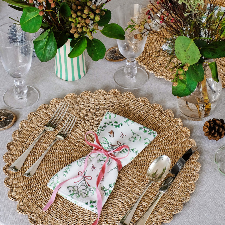 Christmas Mistletoe Napkins (Set of 4)