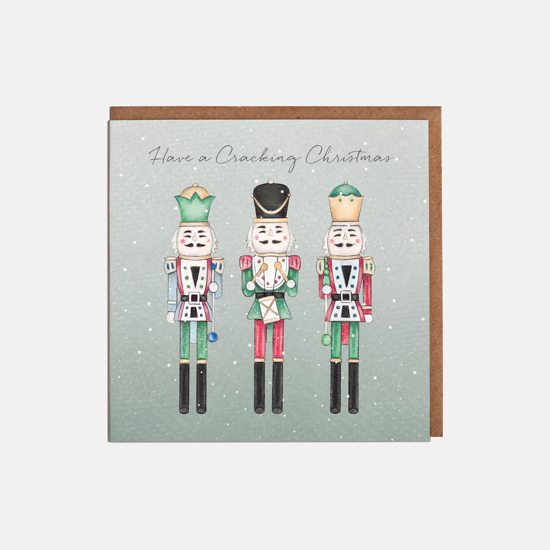 Nutcracker ballet christmas card with kraft envelope