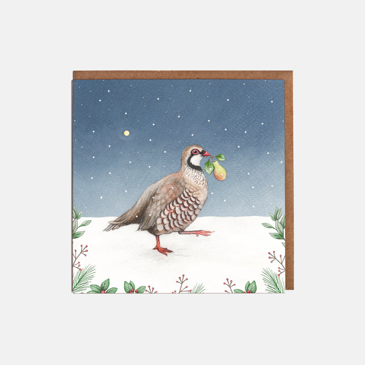 Partridge pear tree christmas card pack of eight