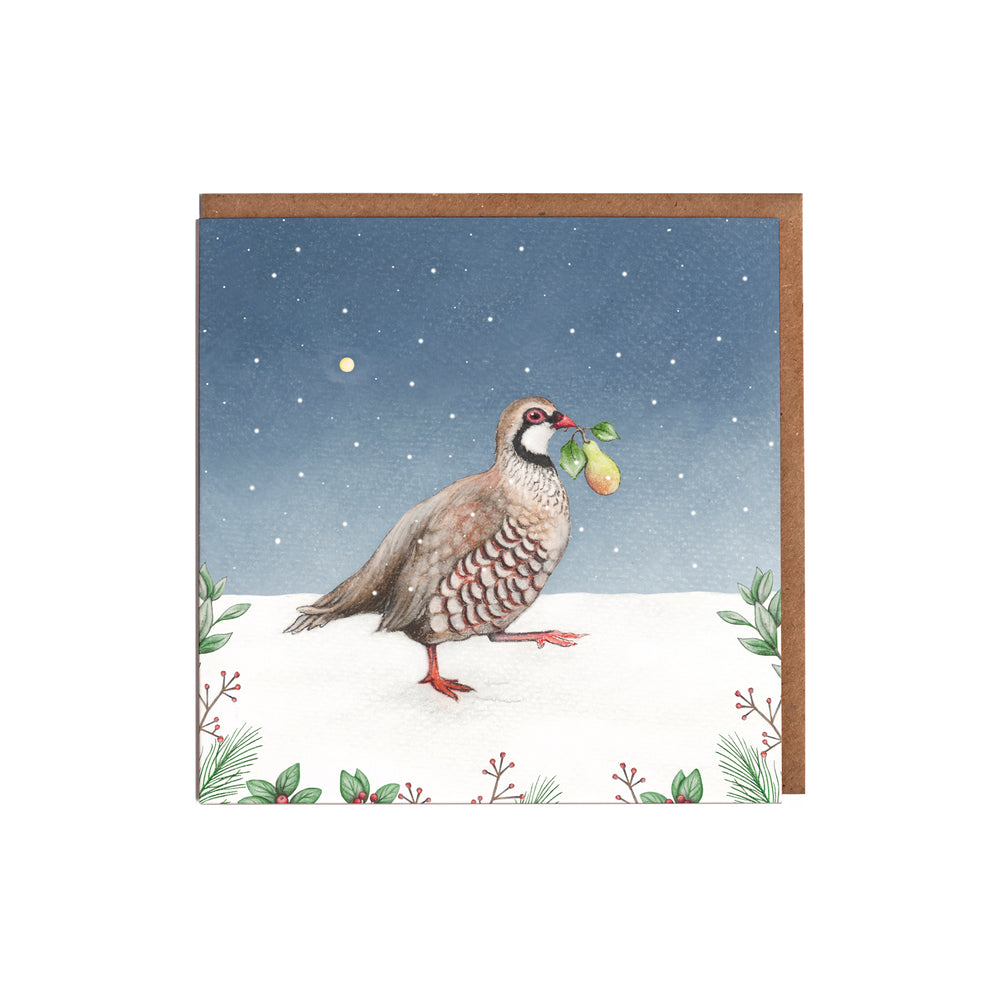 Partridge pear tree christmas card pack of eight