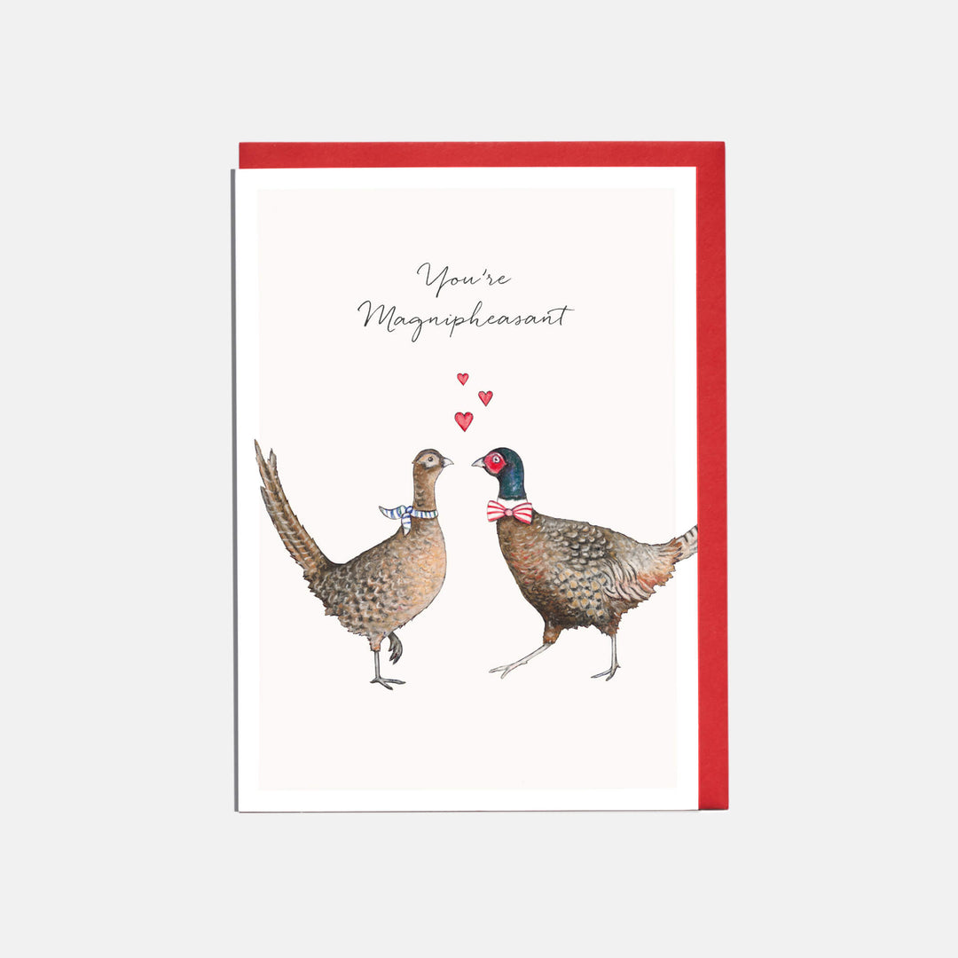 pheasant valentine's day card