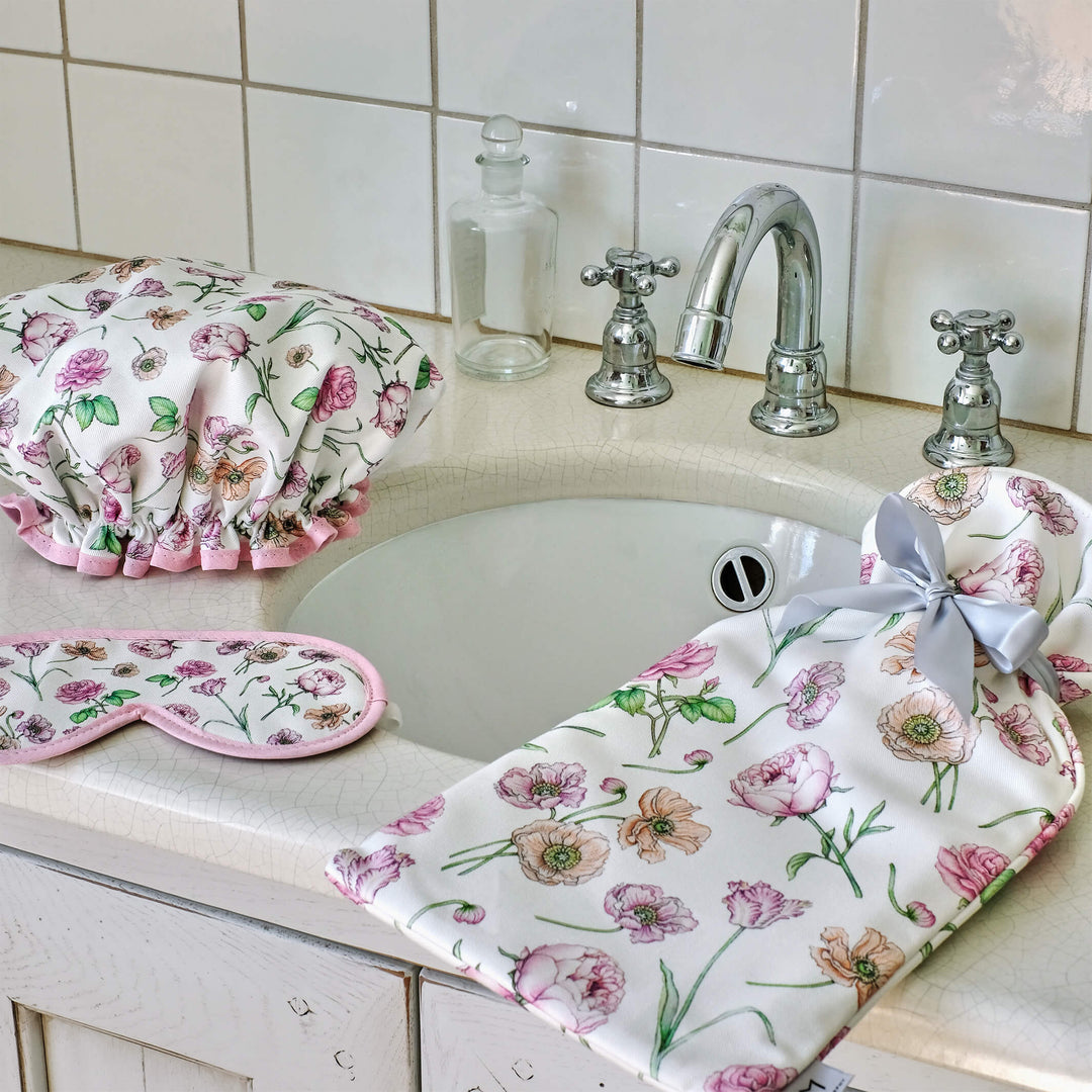 pink floral hot water bottle