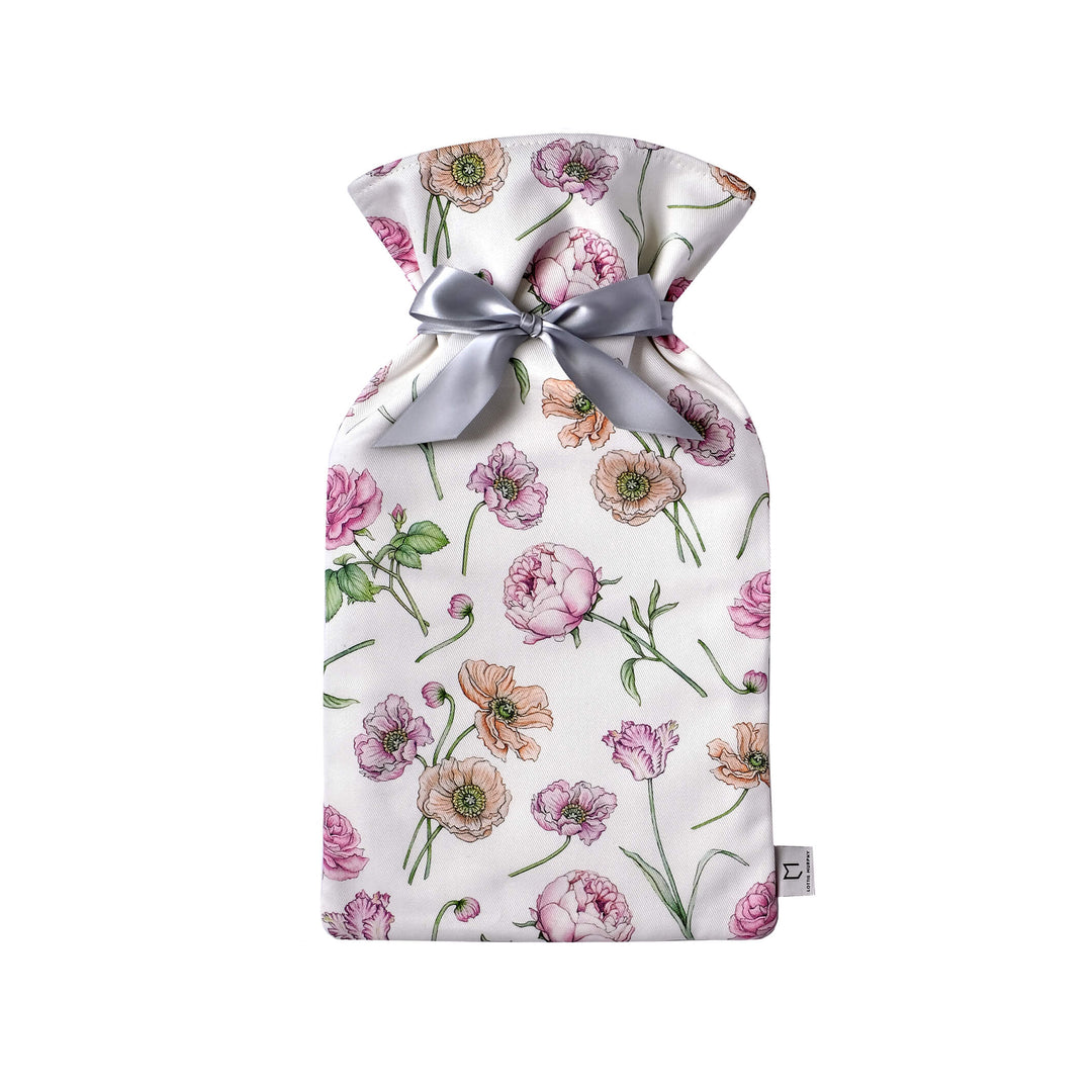 pink floral hot water bottle