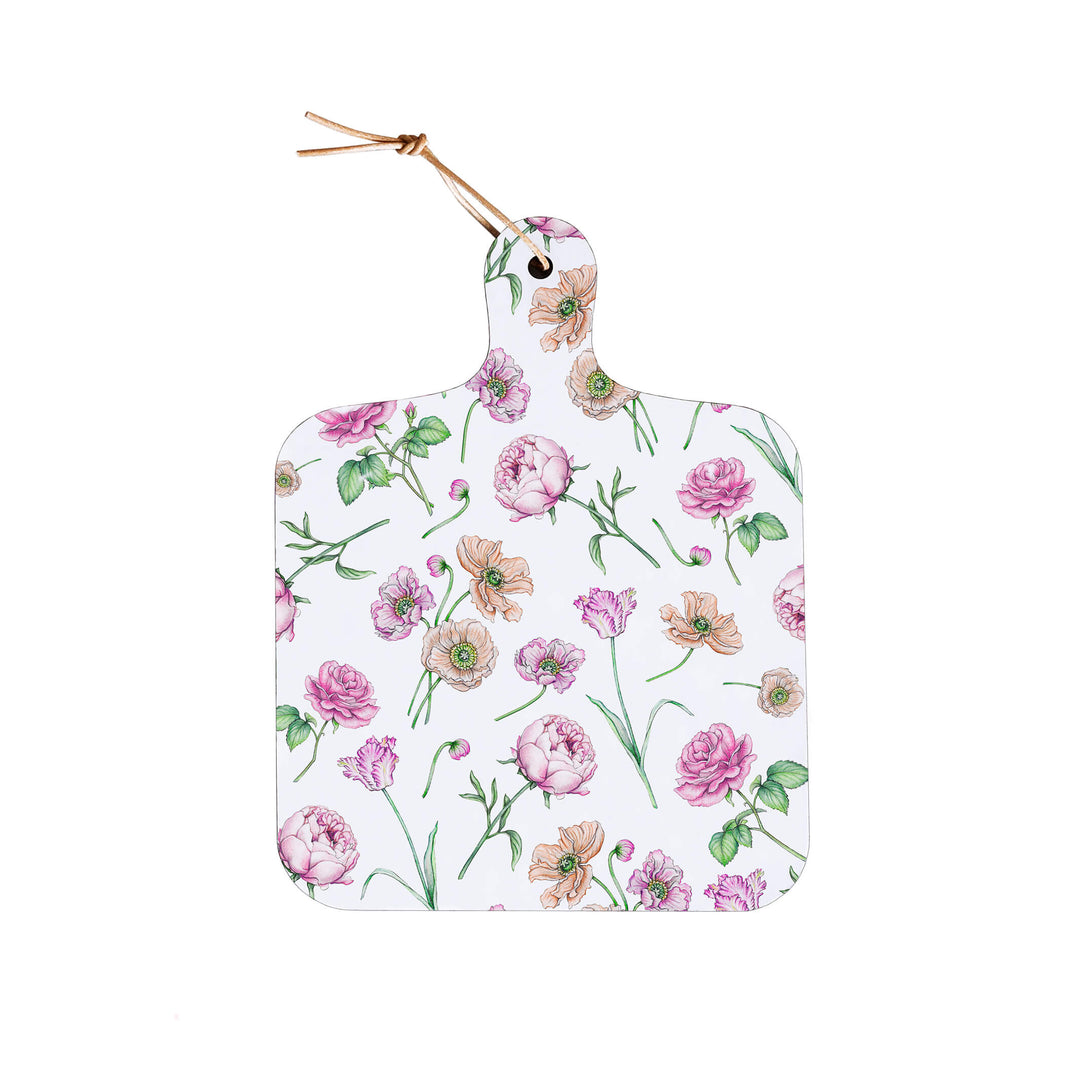 pink floral chopping board