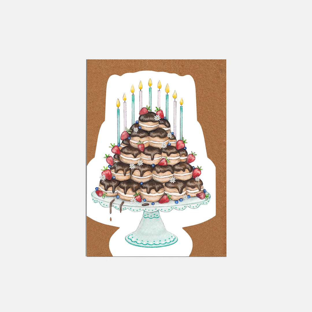 profiteroles die cut card with kraft envelope