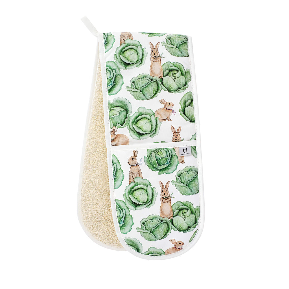 Rabbit & Cabbage Double Oven Glove