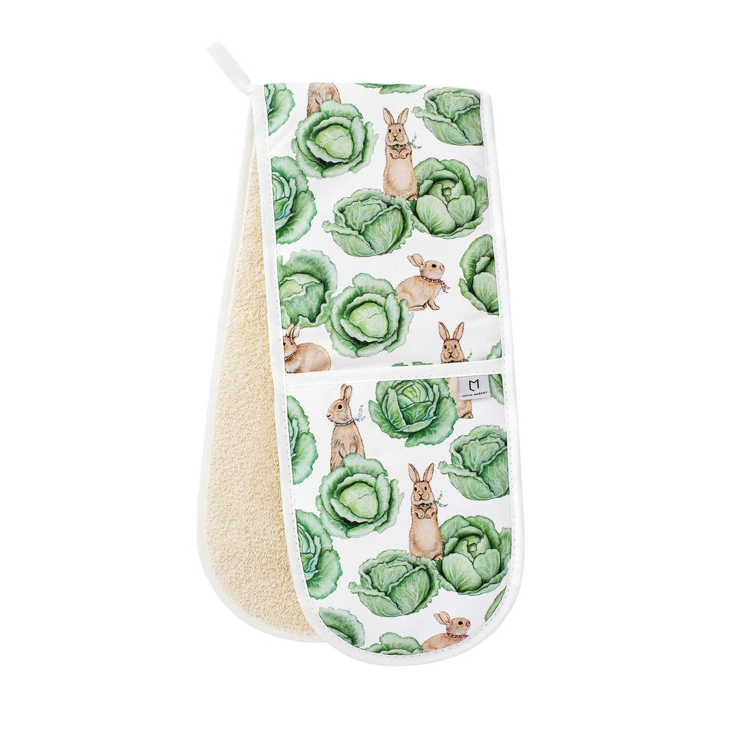 Rabbit & Cabbage Double Oven Glove