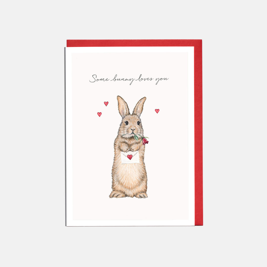 bunny rabiit valentine's day card 