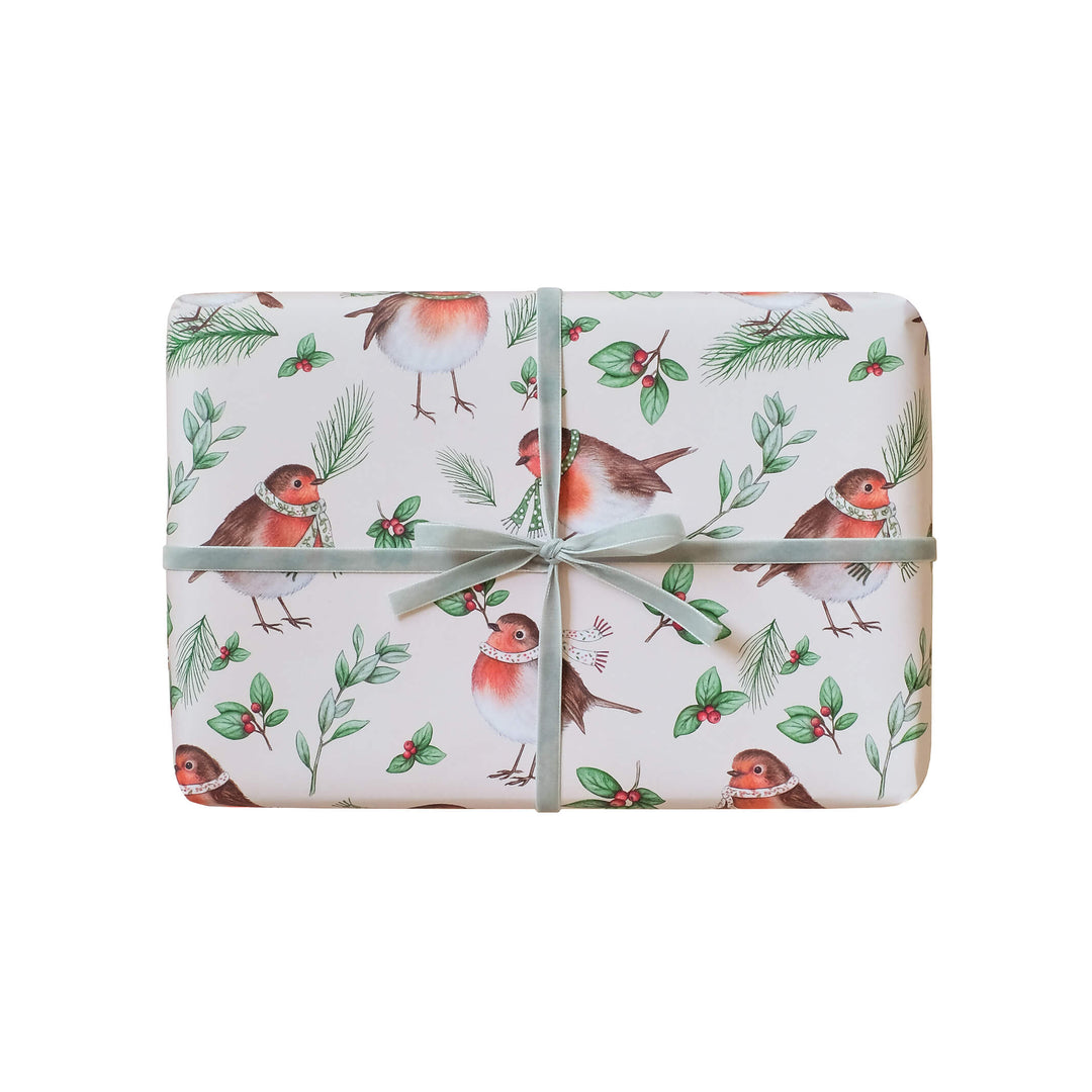 Robins wrapping paper