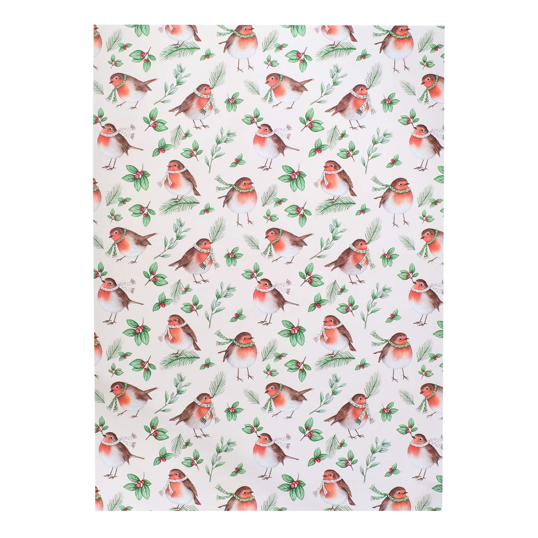 Robins wrapping paper