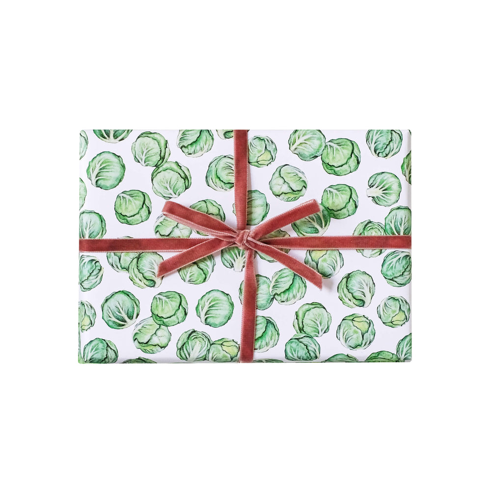 brussels sprouts christmas wrapping paper