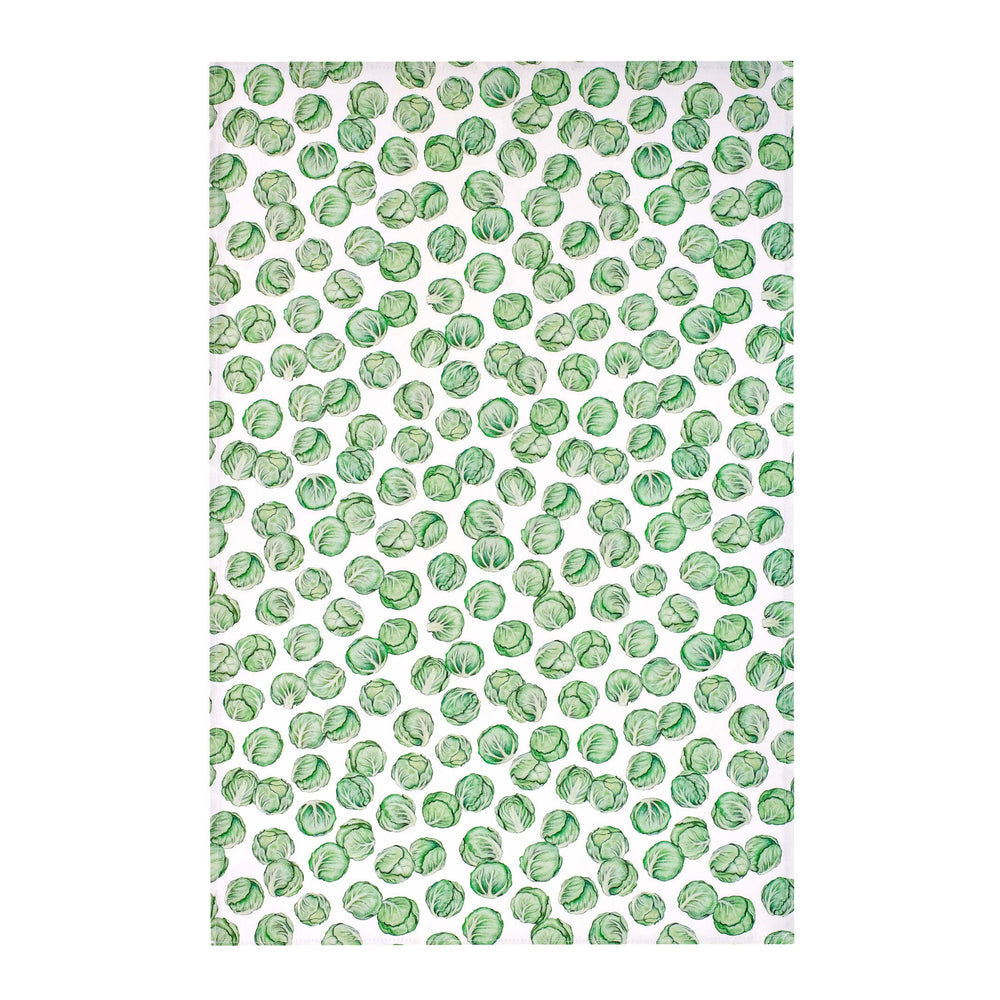 brussels sprouts christmas tea towel