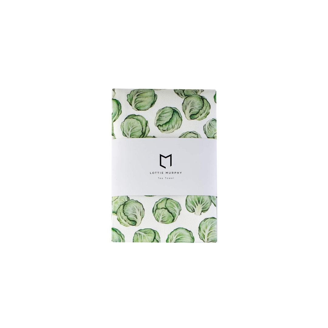 brussels sprouts christmas tea towel