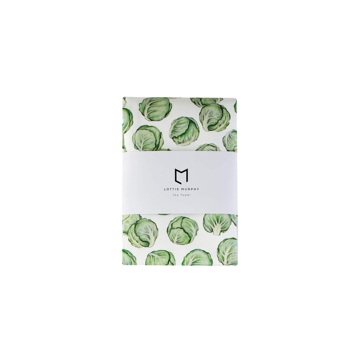 brussels sprouts christmas tea towel