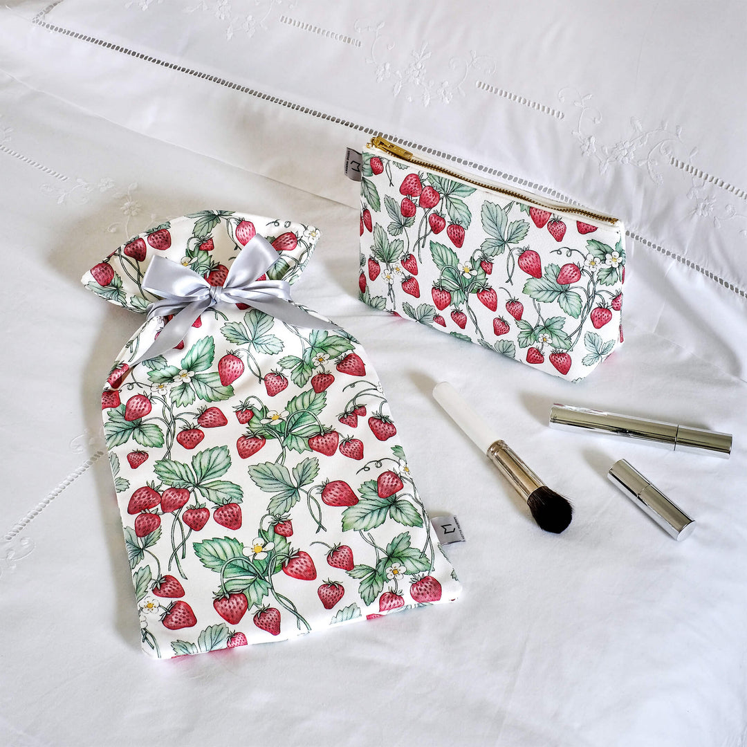 strawberry make up bag