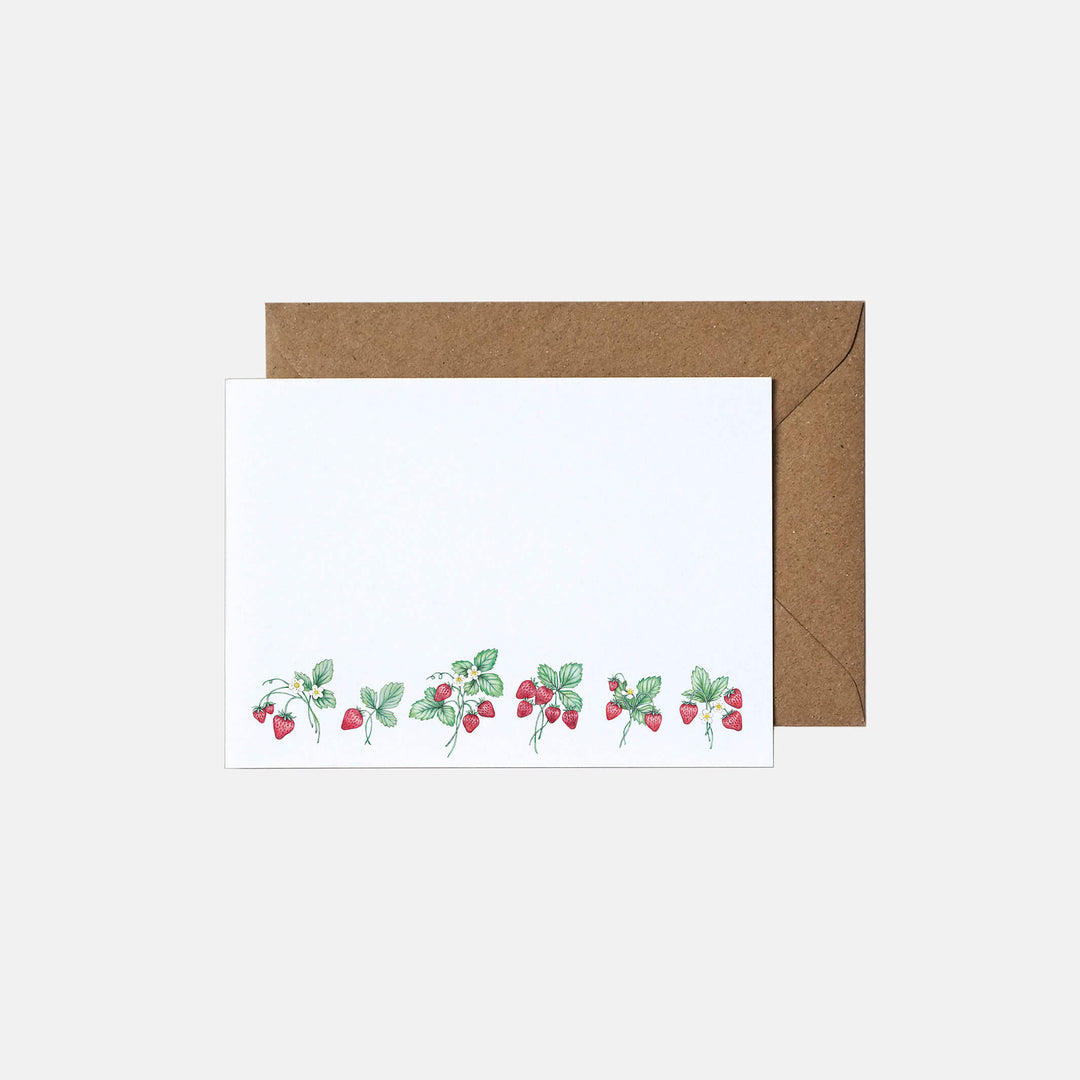 strawberry note cards