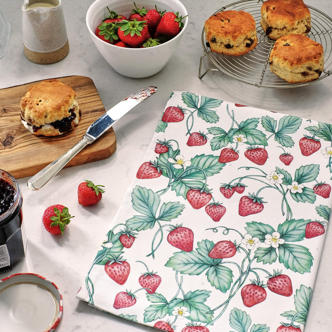 strawberry tea towel
