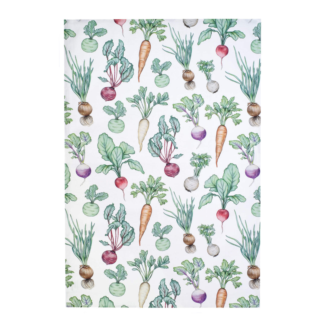 vegetable garden tea towel