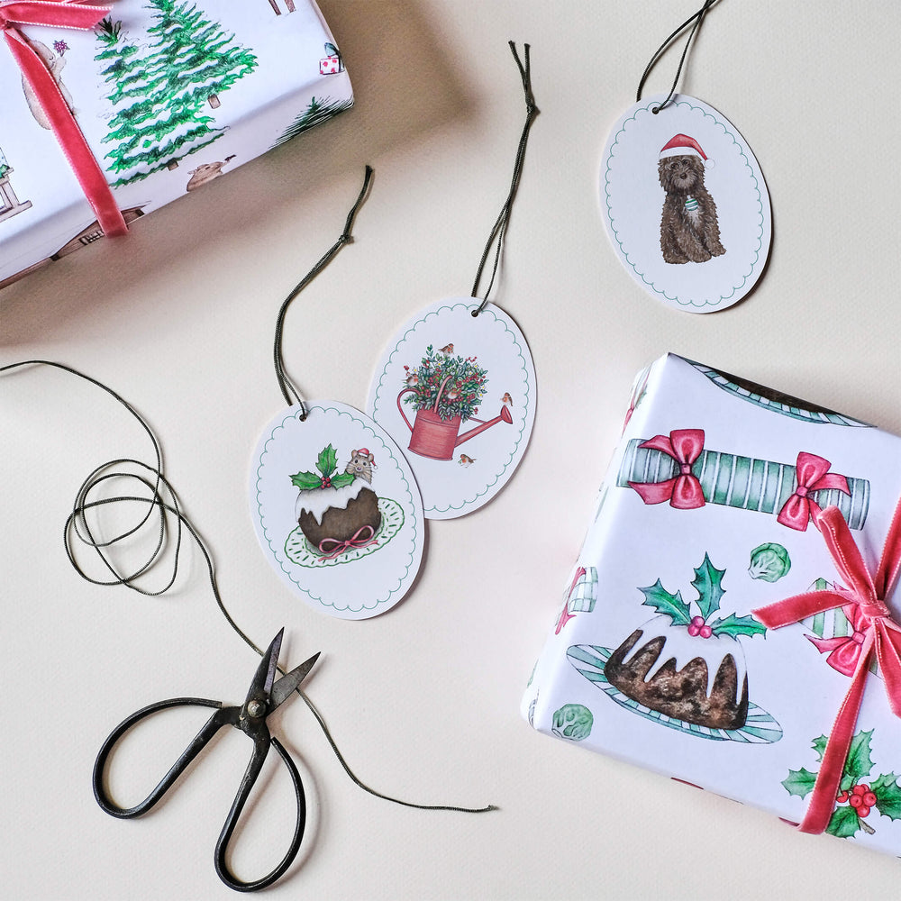watering can christmas gift tags