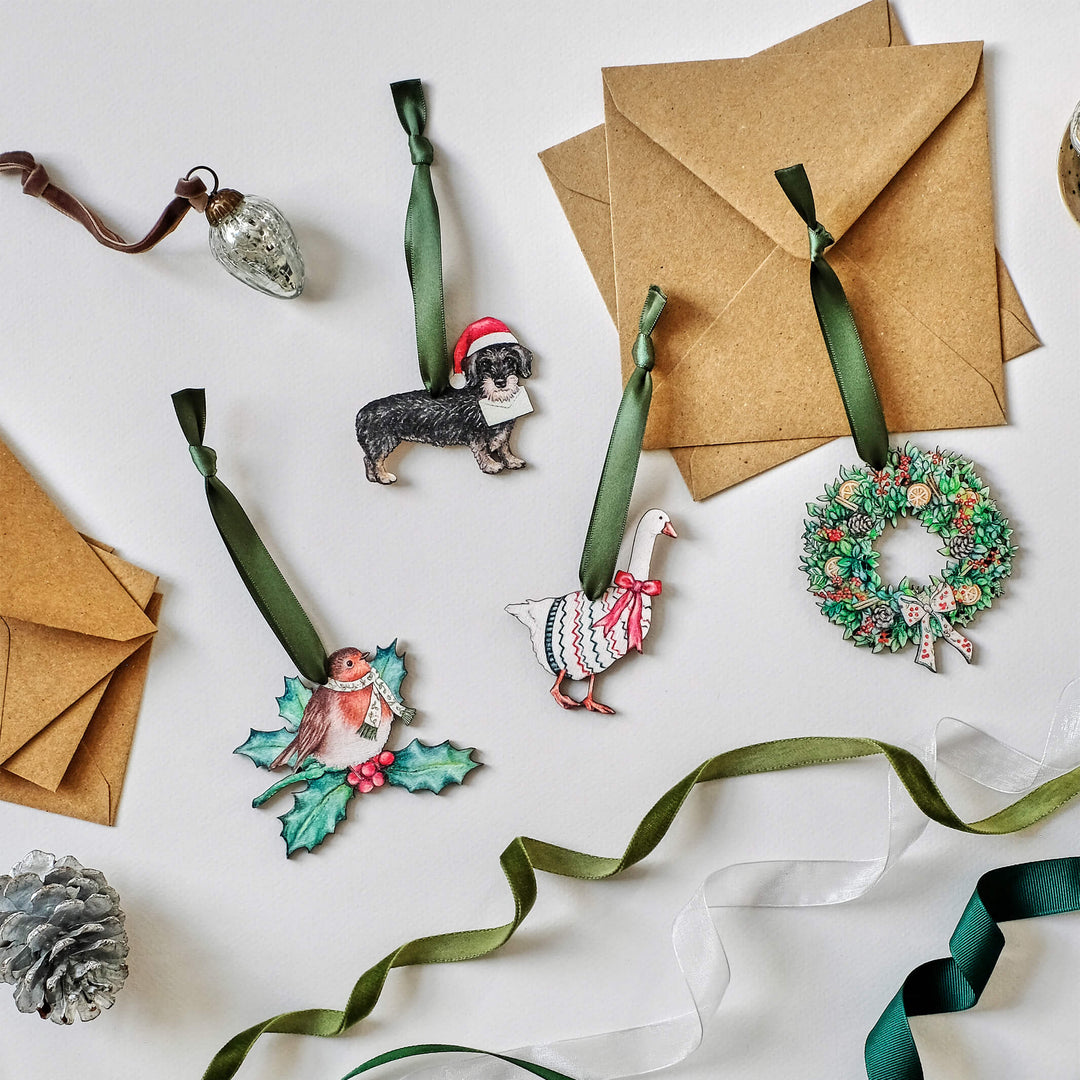 wooden christmas tree decorations