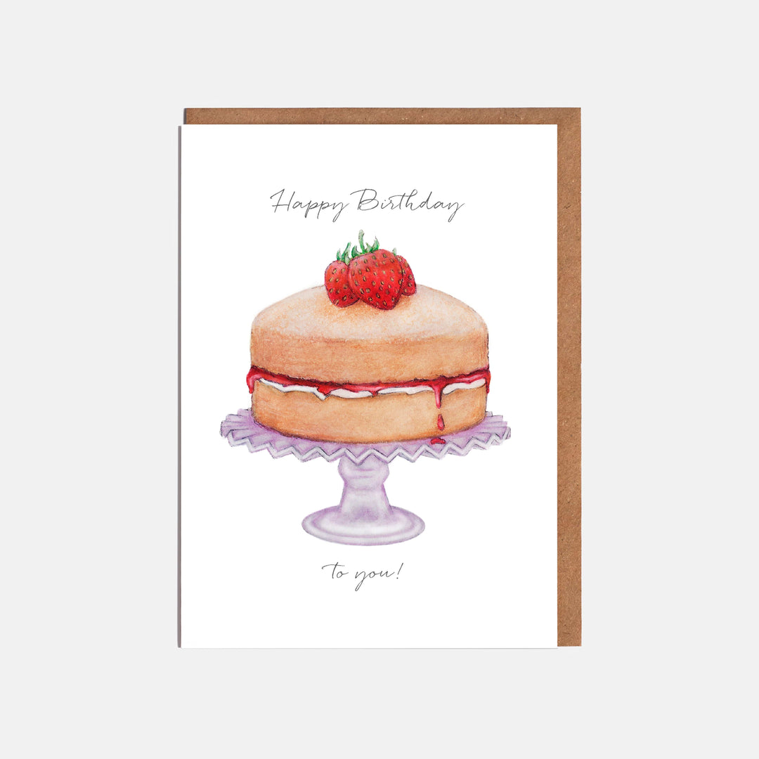 LOTTIE MURPHY Victoria Sponge Card - Happy Birthday to you! CB02