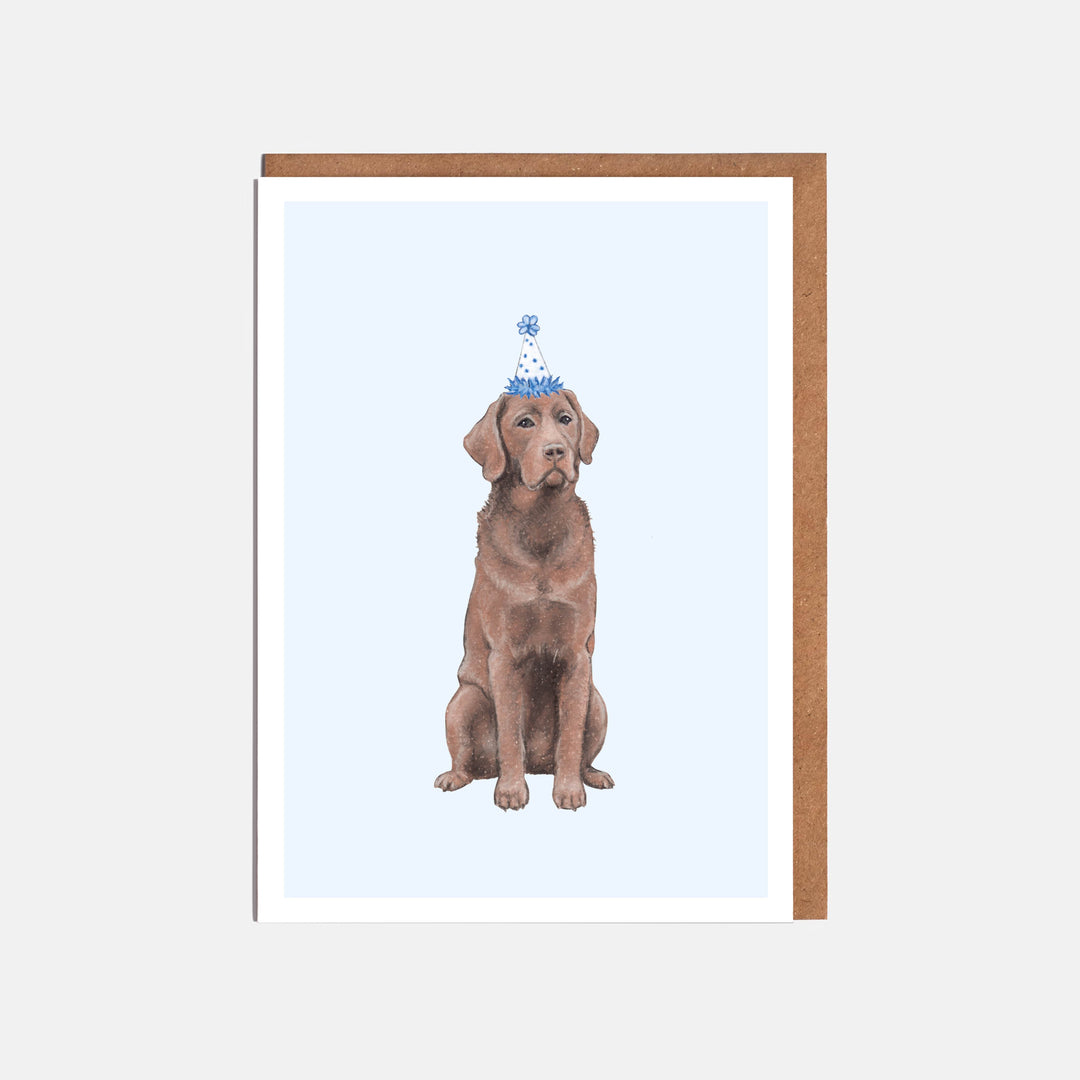 LOTTIE MURPHY Chocolate Labrador Dog Card DH02