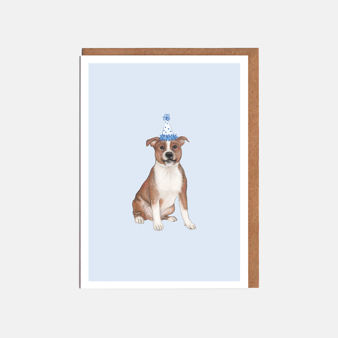 LOTTIE MURPHY Staffy Bull Terrier Dog Card DH13