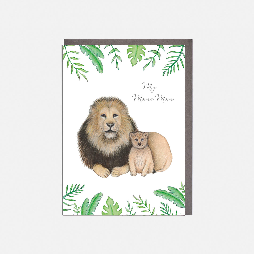 LOTTIE MURPHY Lion & Cub Card - My Mane Man EQ26