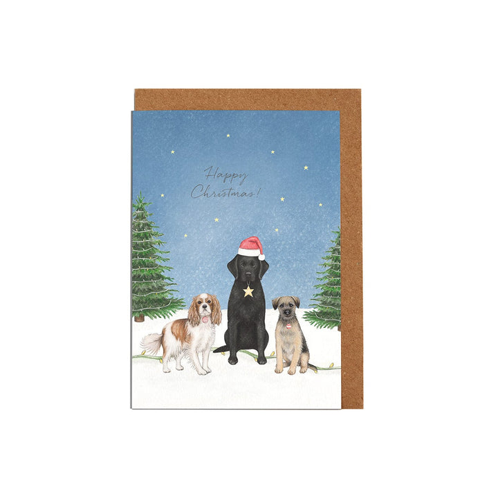 LOTTIE MURPHY Dogs Trifold Christmas Card MB27