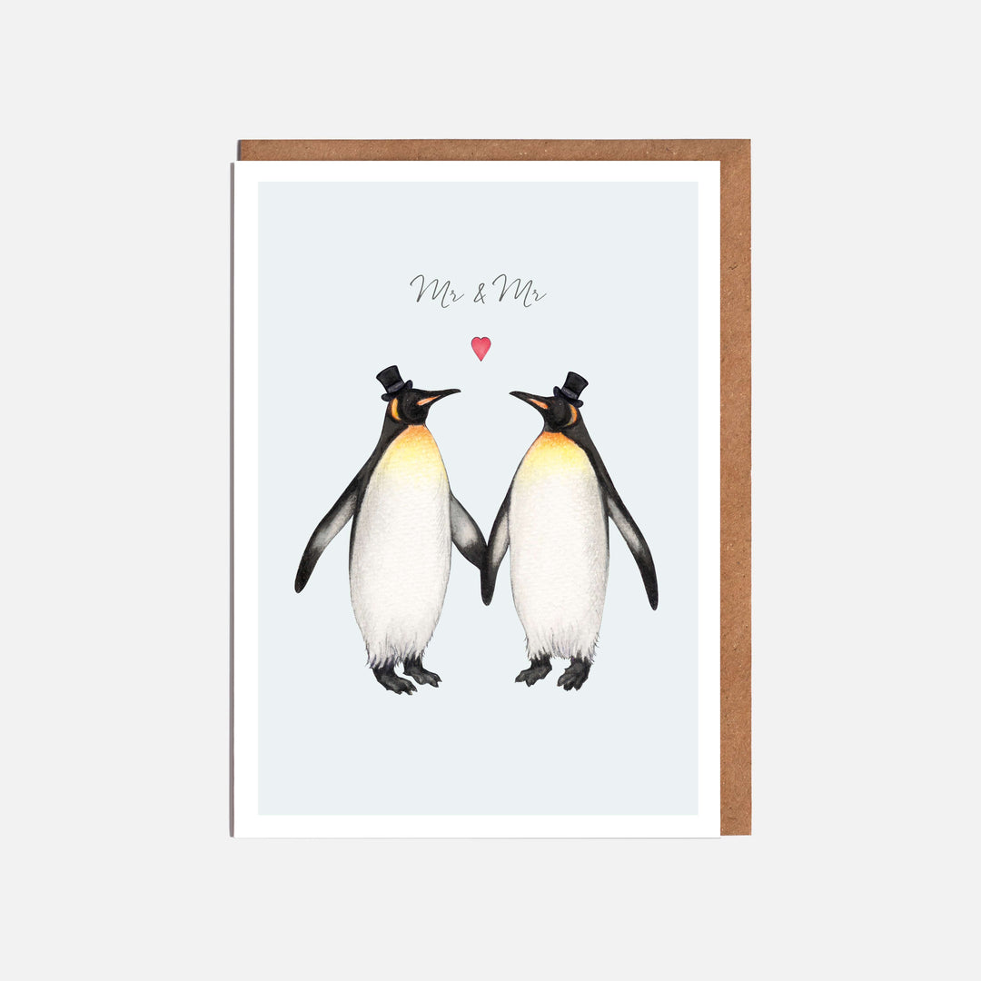 LOTTIE MURPHY Penguins Wedding Card - Mr & Mr WC19