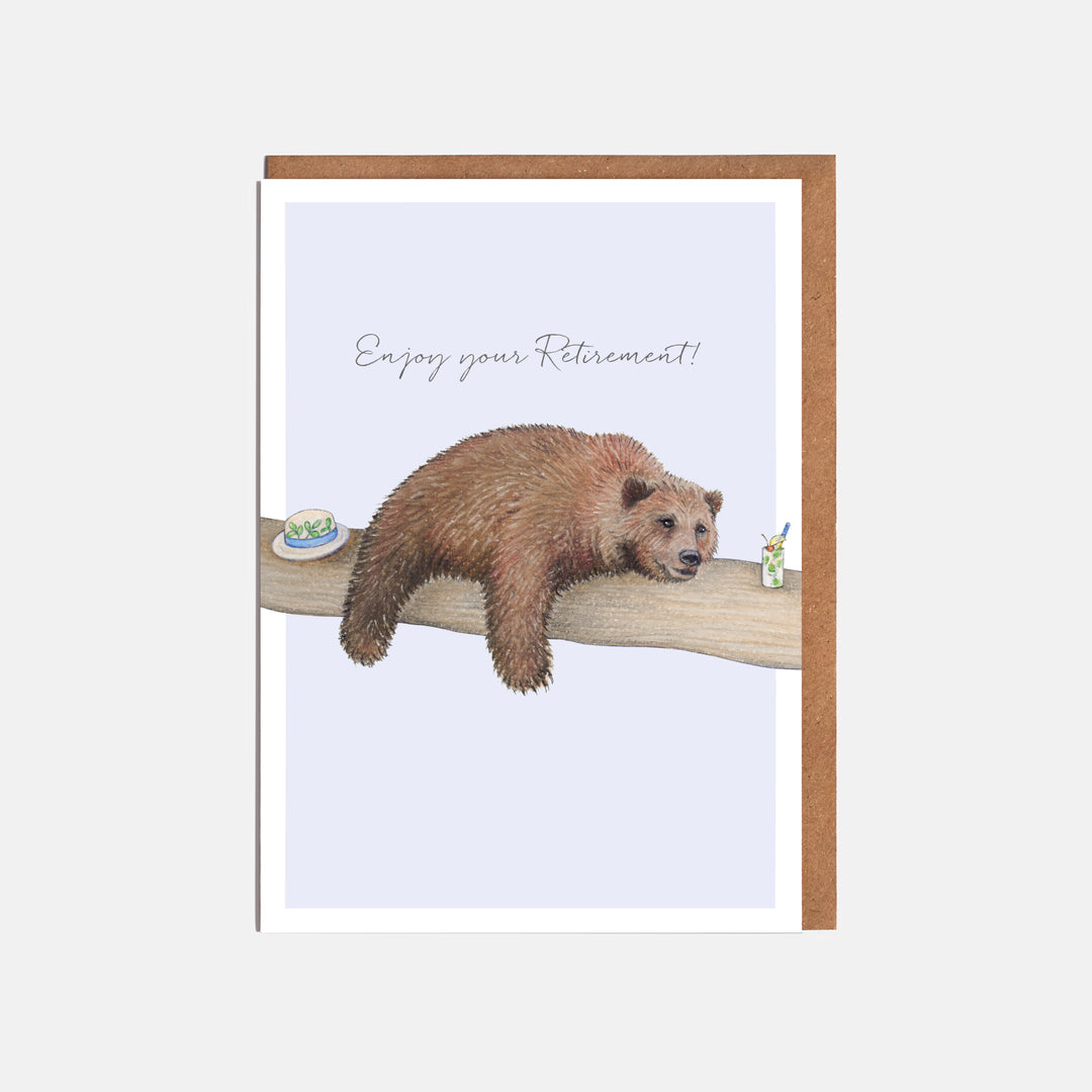 LOTTIE MURPHY Bear Retirement Card - Enjoy Your Retirement! WC25