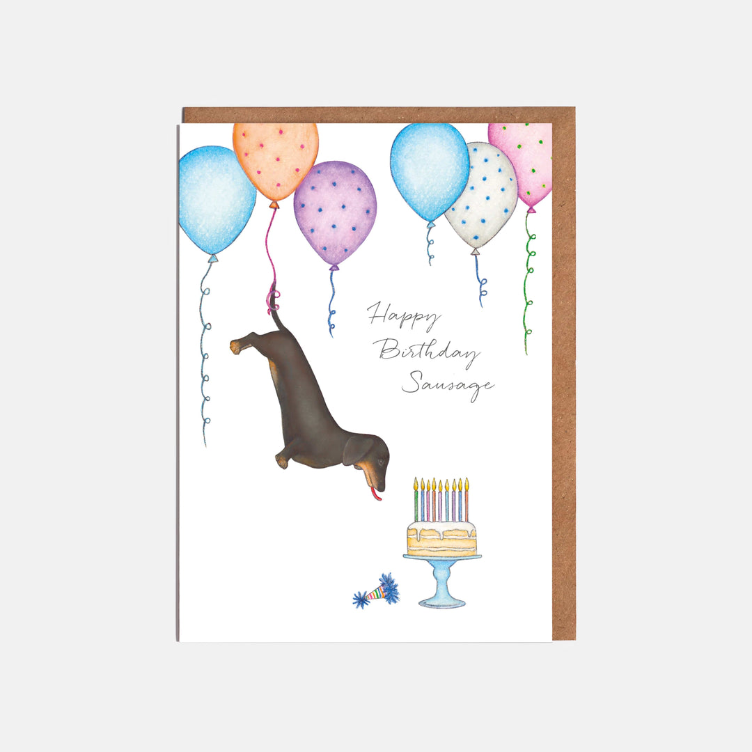LOTTIE MURPHY Sausage Dog Card - Happy Birthday Sausage WI15
