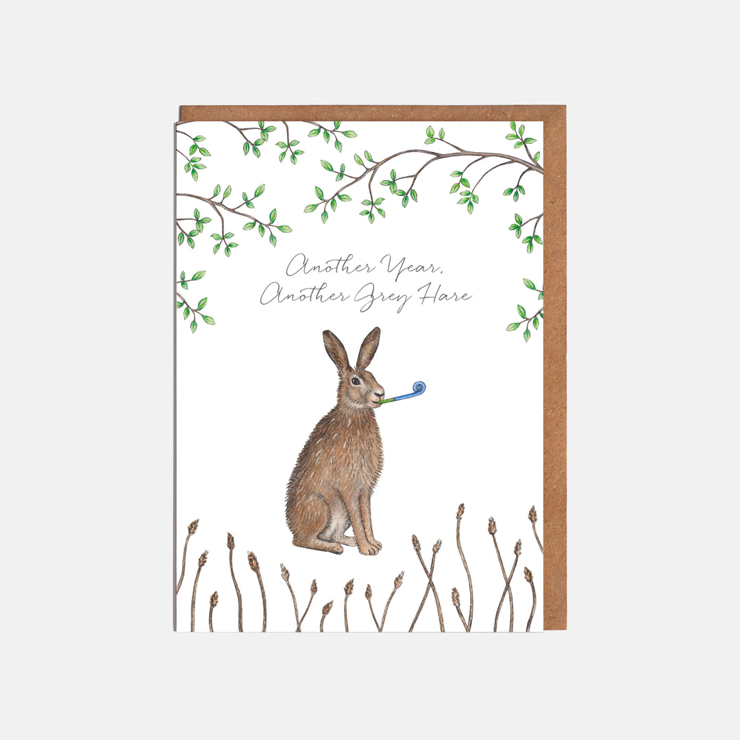 LOTTIE MURPHY Hare Card - Another Year, Another Grey Hare WI23