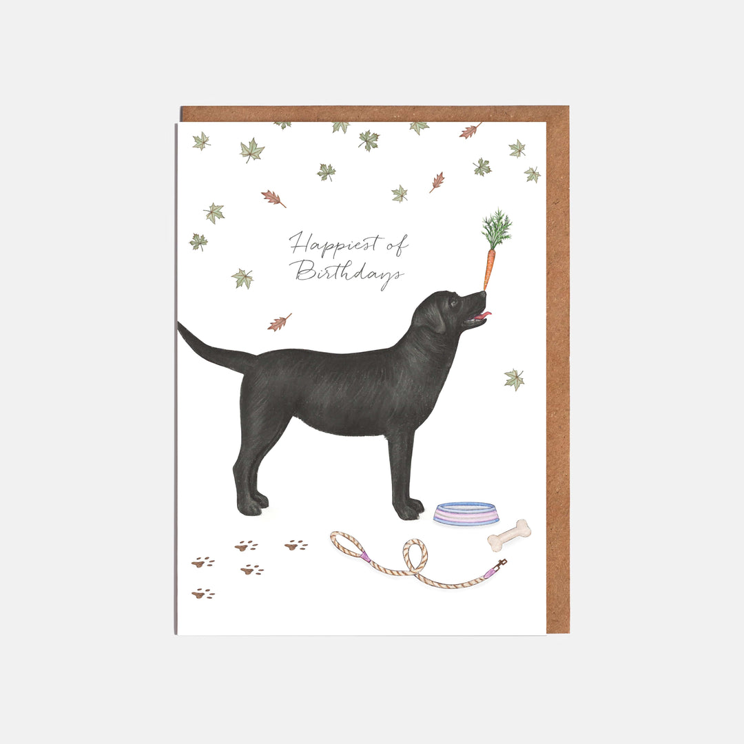 LOTTIE MURPHY Labrador Birthday Card - Happiest of Birthdays WI31